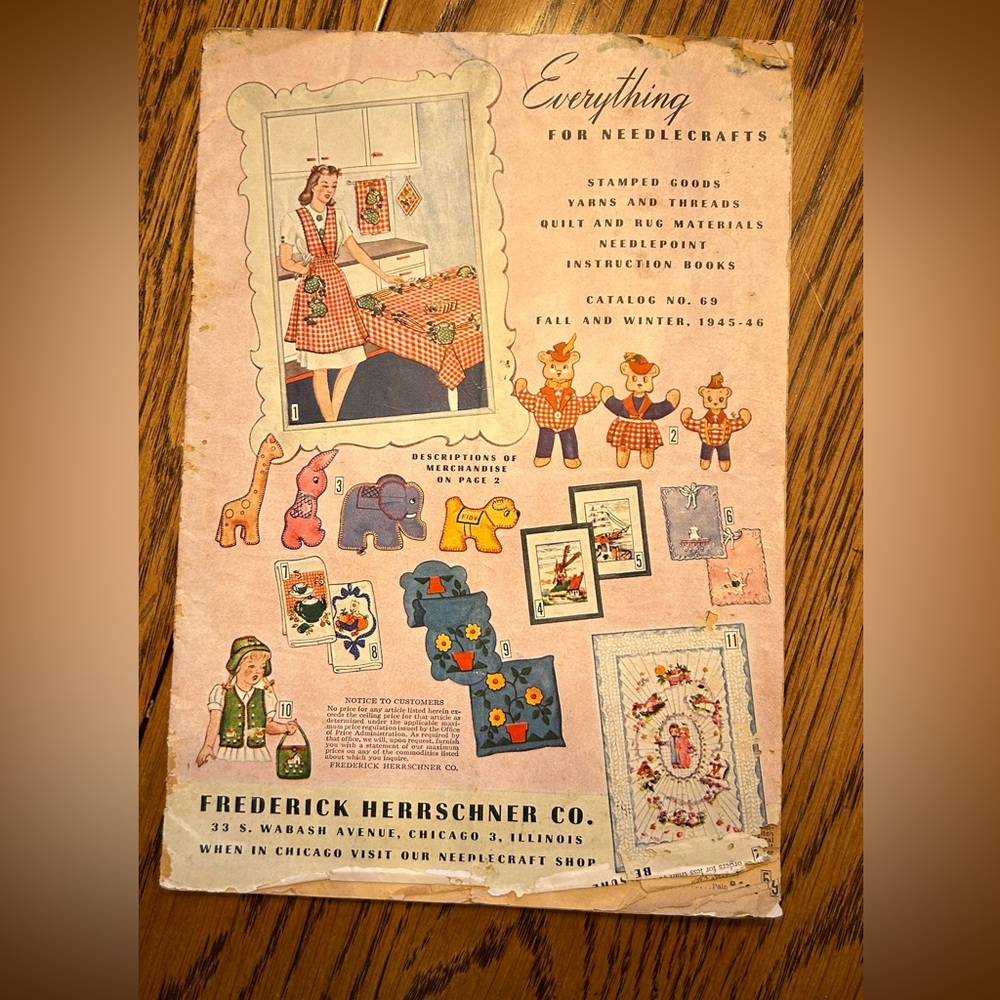 Vintage Needlecraft catalog 1945-46